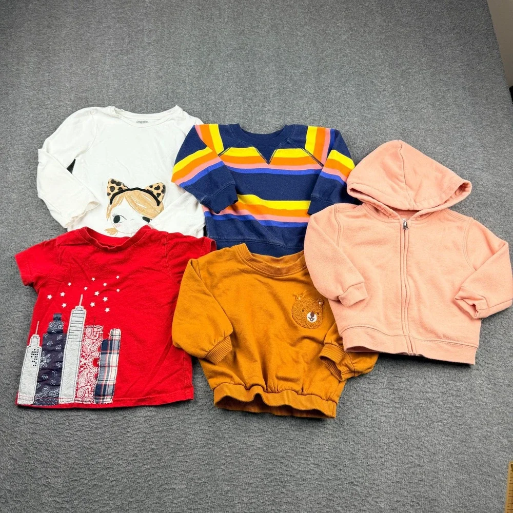 Toddler Girls 5pc Bundle Gymboree Old Navy Cat & Jack 12M 18M 24M 2T Tops Hoodie